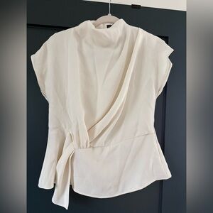 Zara Cream Wrap Blouse
